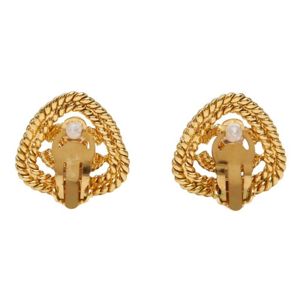 CHANEL Gold Logo Earrings - Picture 3 of 7